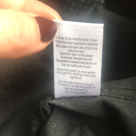 ProjekRaw navy/black patterned shoulder detail contrast cuff front pocket EUC - Picture 13 of 13